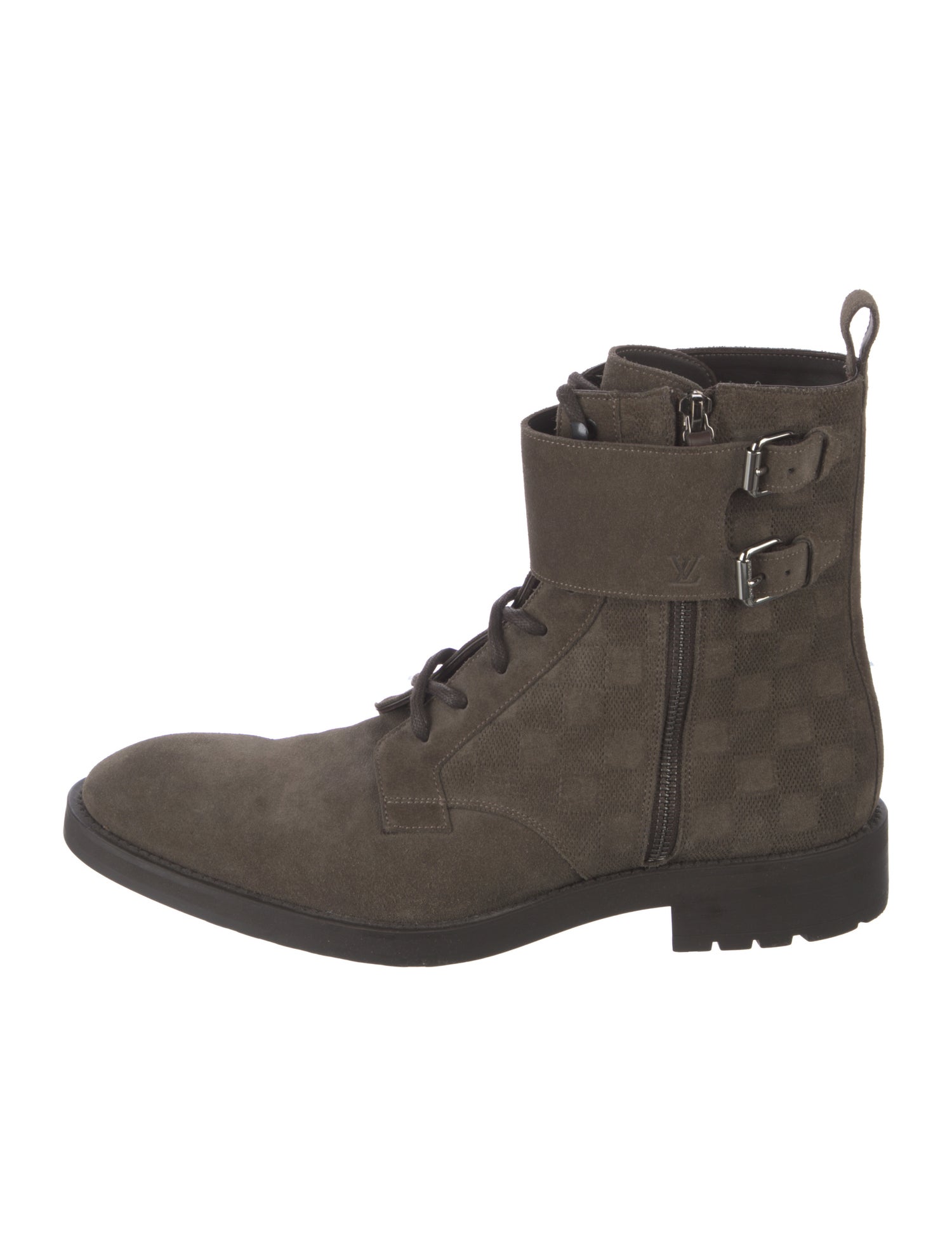 Louis Vuitton Suede Lace-Up Boots