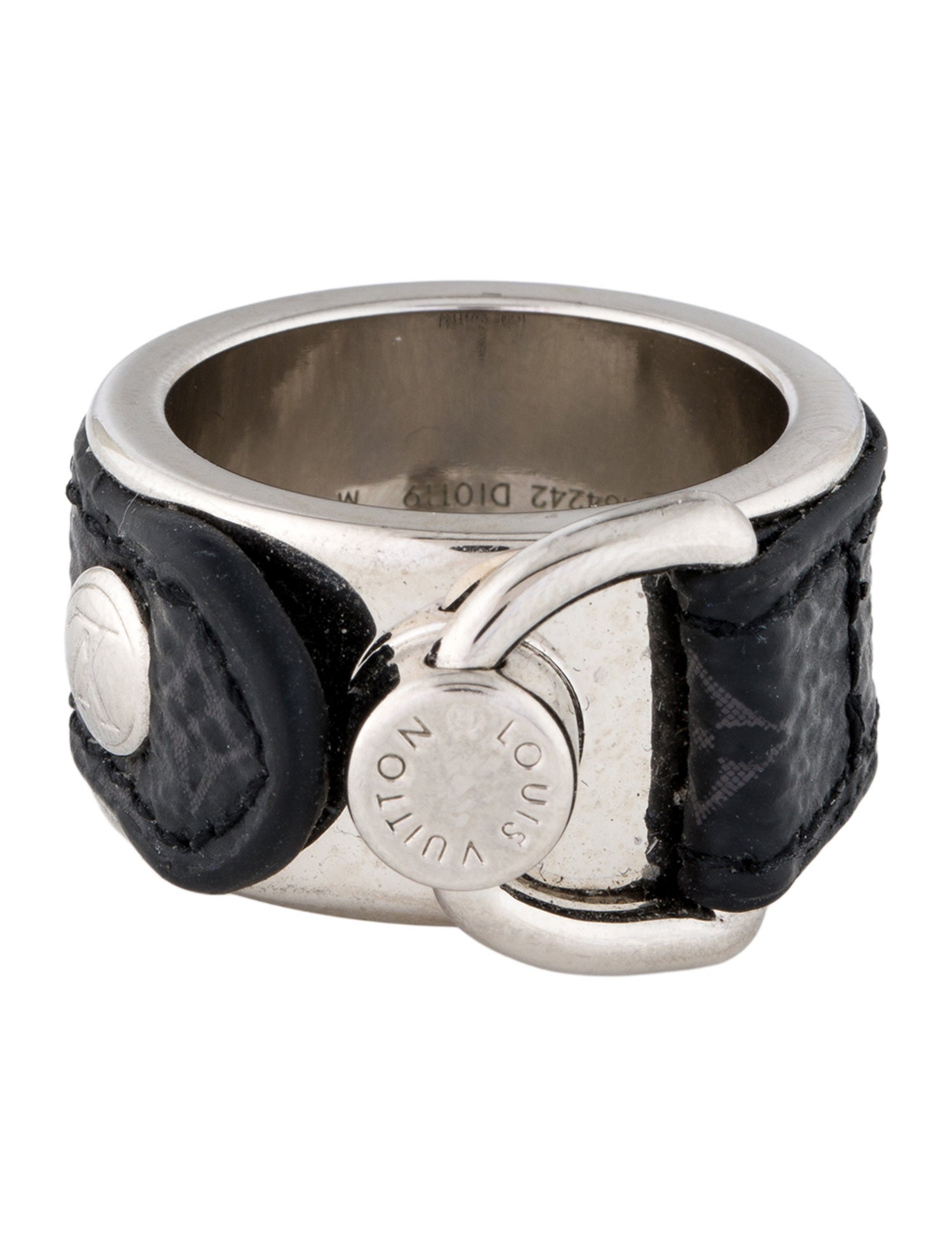 Louis Vuitton Monogram Eclipse Berg Band Ring