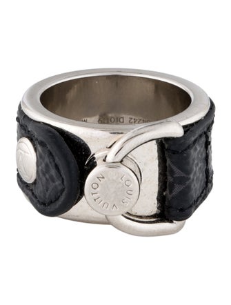 Louis Vuitton Monogram Eclipse Berg Band Ring