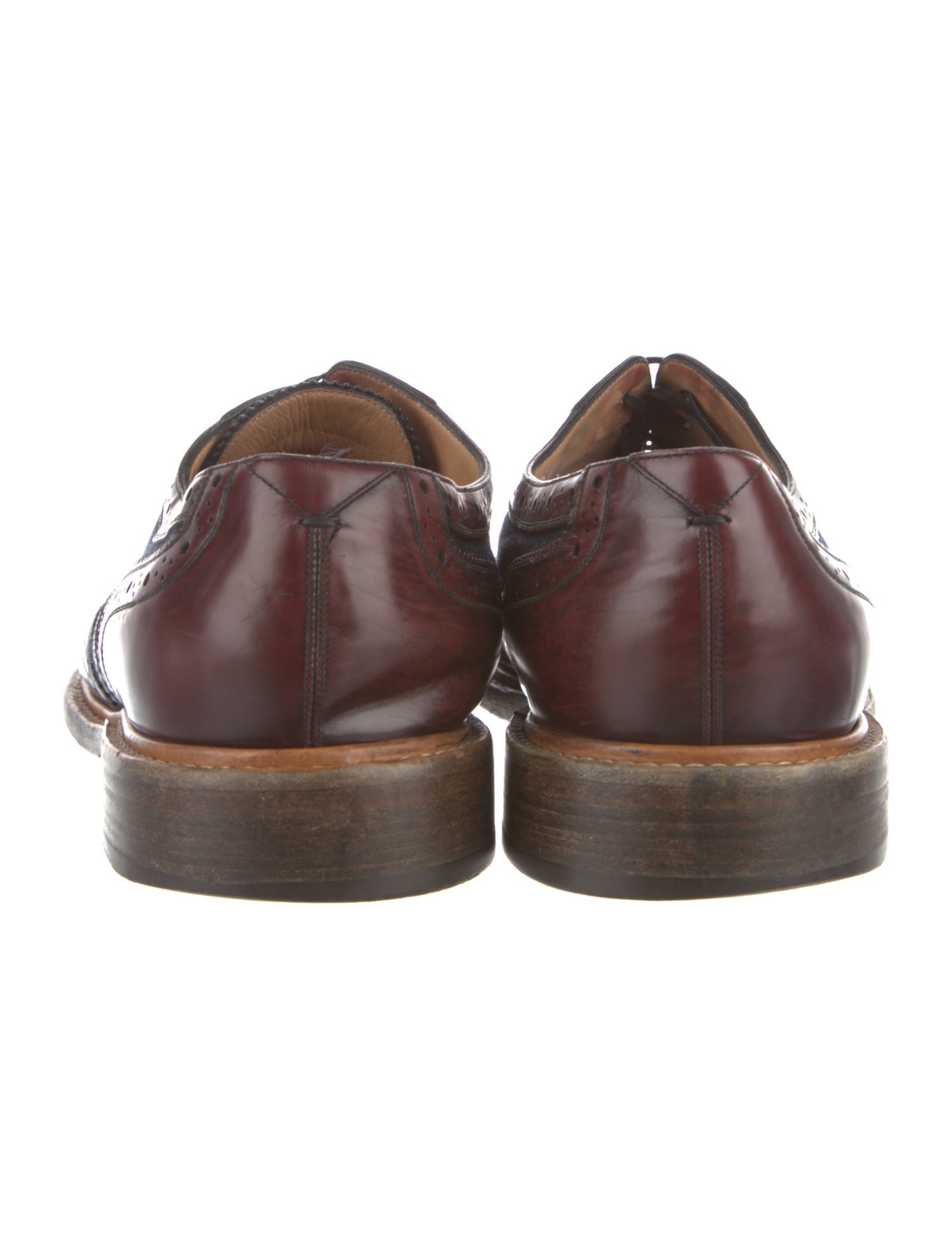 Louis Vuitton Leather Colorblock Pattern Brogues