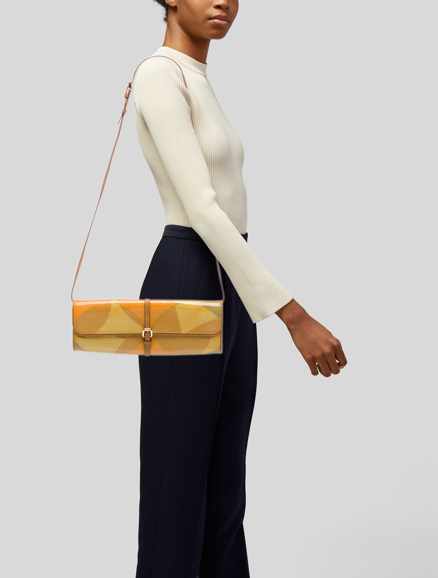 Louis Vuitton Monogram Vernis Fleurs Pochette Vintage