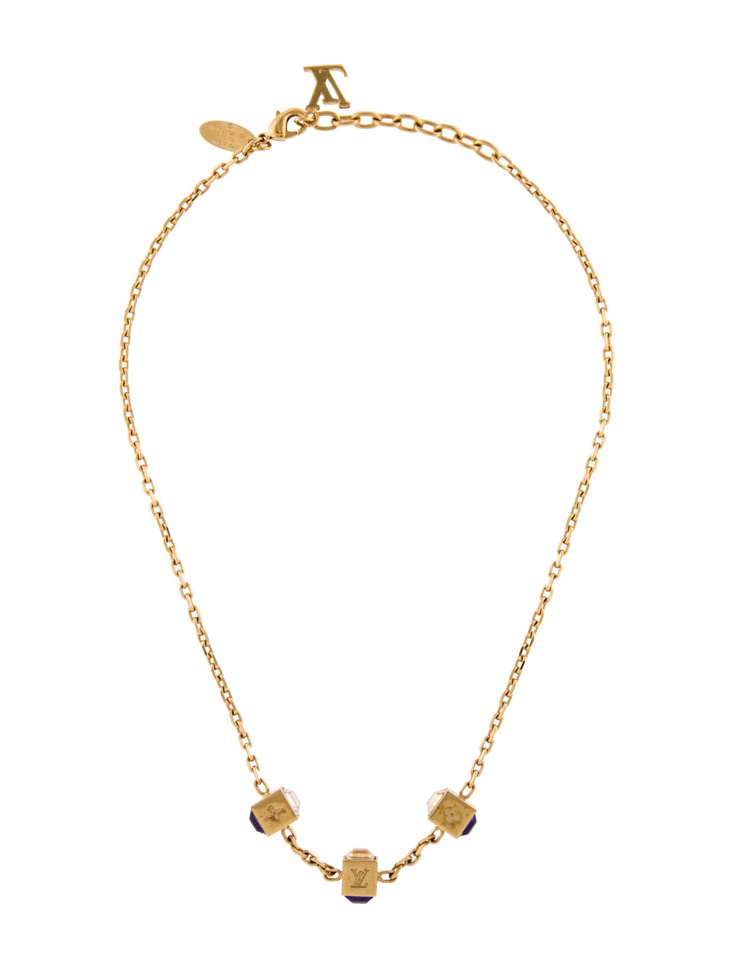 Louis Vuitton Crystal Gamble Necklace