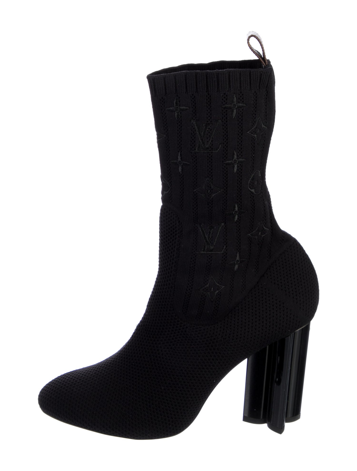 Louis Vuitton Embroidered Accent Sock Boots