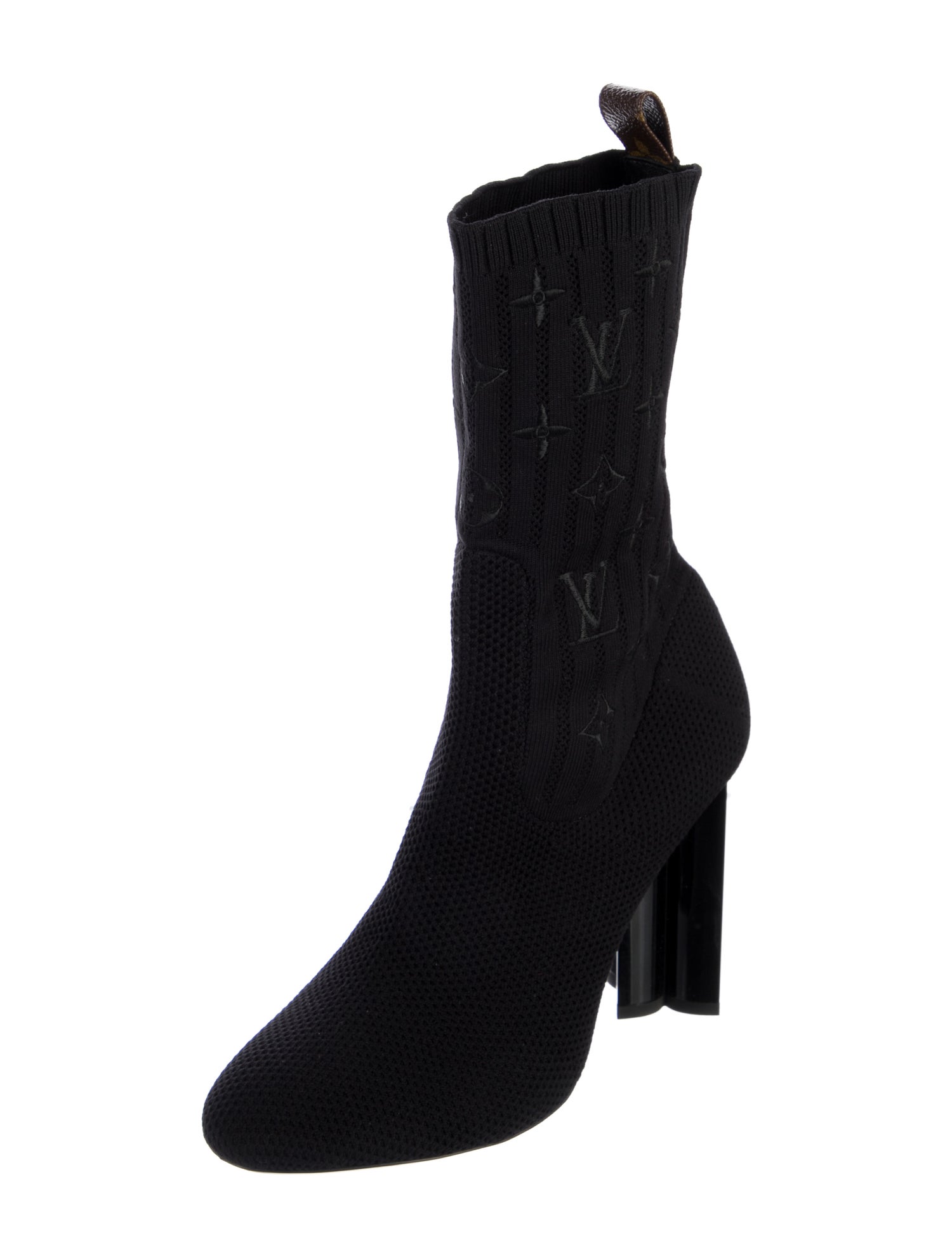 Louis Vuitton Embroidered Accent Sock Boots