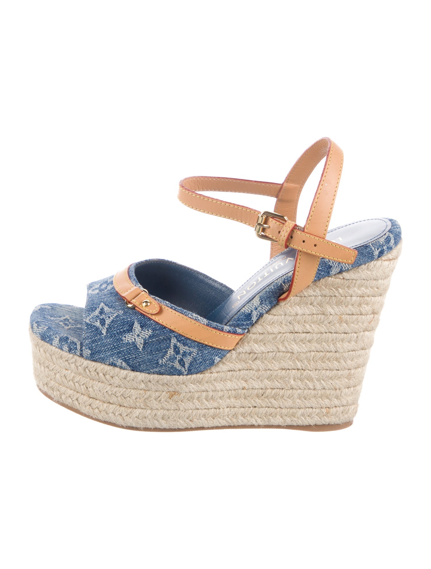 Louis Vuitton Denim Printed Espadrilles