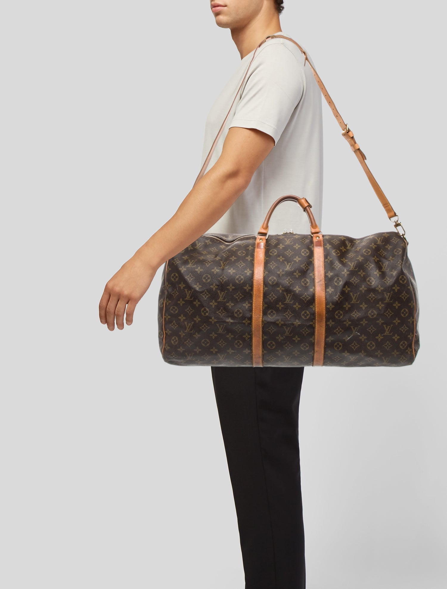 Louis Vuitton LV Monogram Keepall Bandouliere 60 Vintage