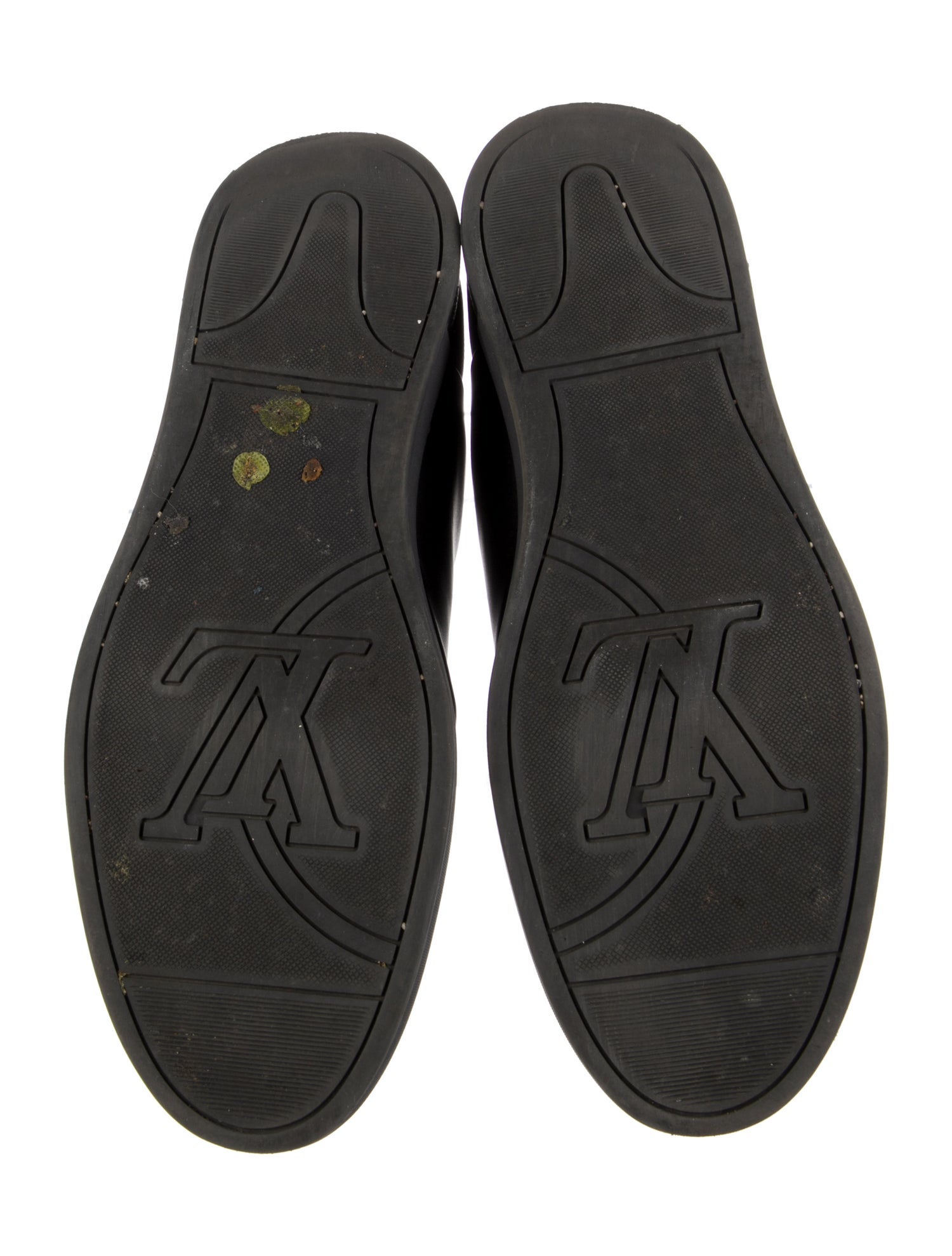 Louis Vuitton Leather Plaid Print Sneakers