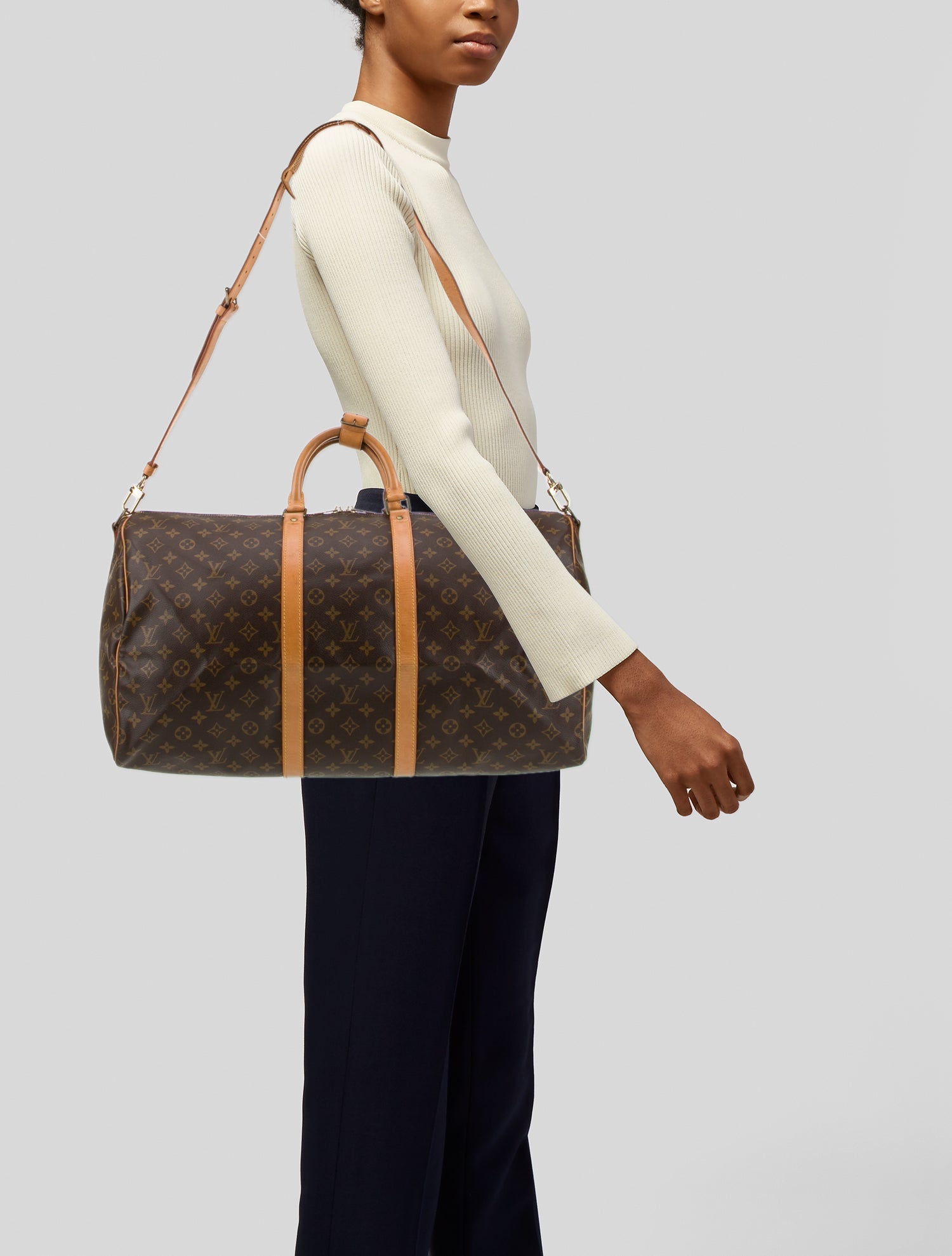 Louis Vuitton LV Monogram Keepall Bandouliere 55 Vintage