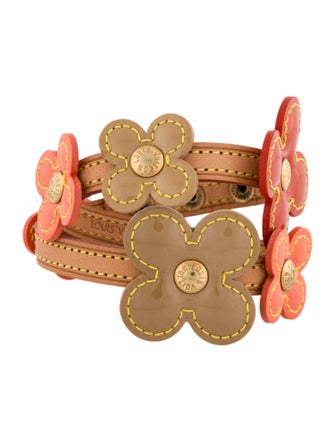 Louis Vuitton Multicolor Vernis Leather Flower Double Wrap Bracelet