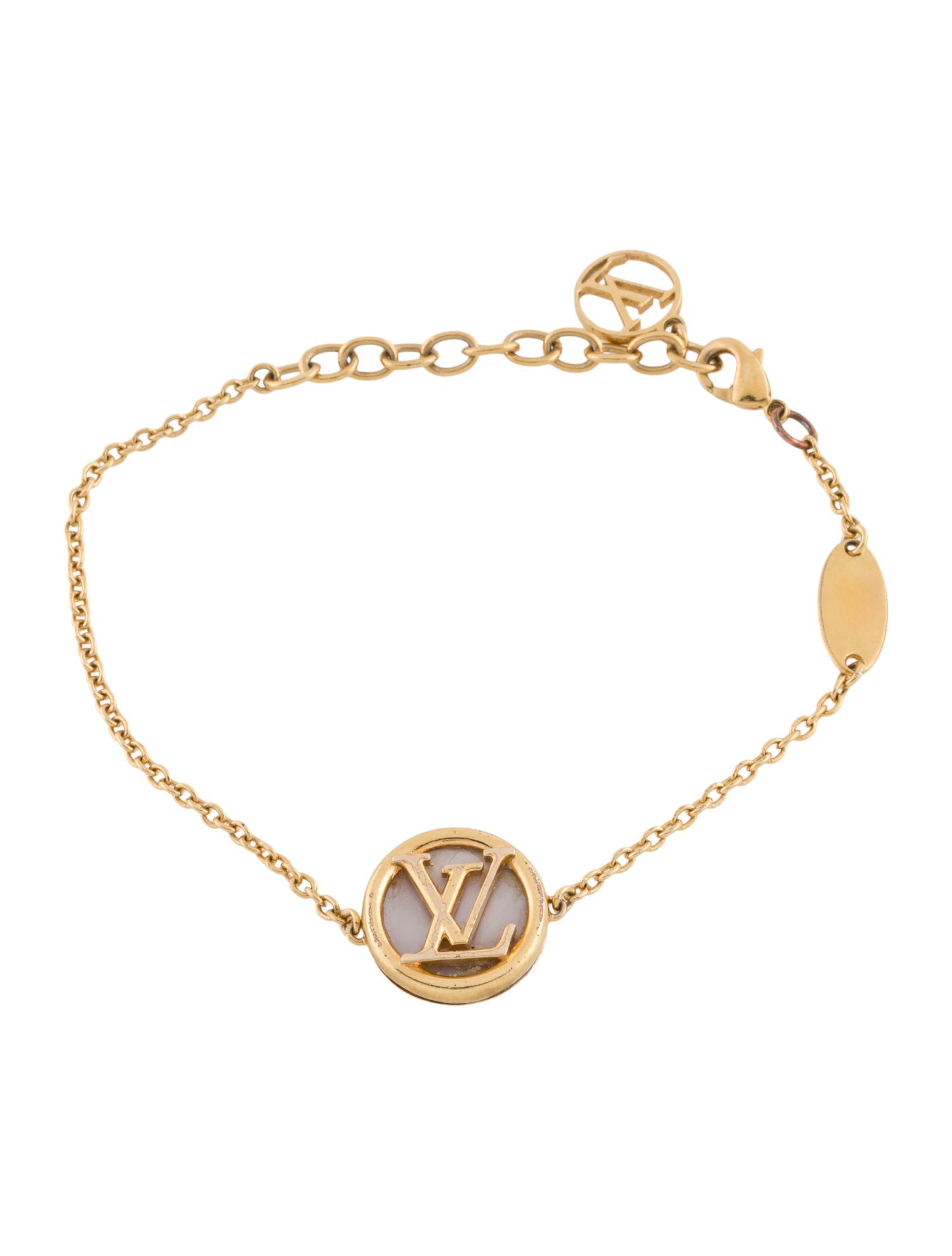 Louis Vuitton Mother of Pearl L to V Pearlfection Bracelet