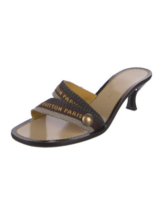 Louis Vuitton Leather Printed Slides