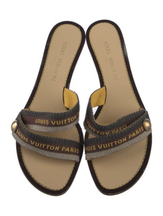 Louis Vuitton Leather Printed Slides