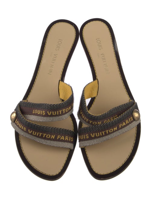 Louis Vuitton Leather Printed Slides