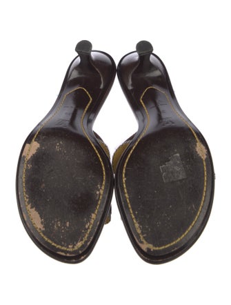 Louis Vuitton Leather Printed Slides