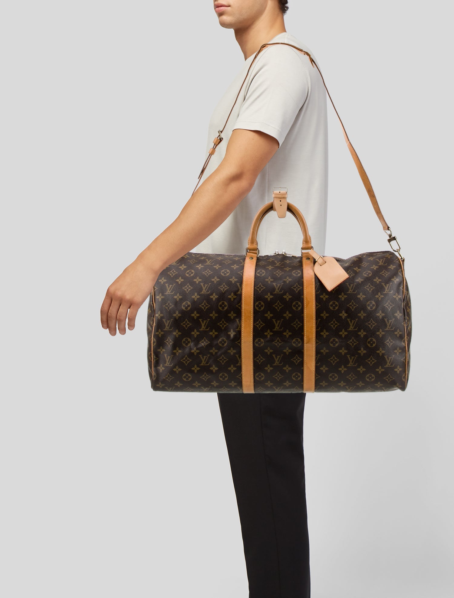 Louis Vuitton LV Monogram Keepall Bandouliere 55 Vintage