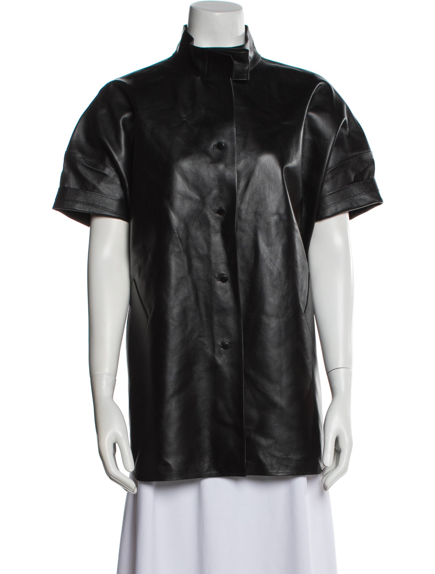 Louis Vuitton 2025 Leather Button-Up Top