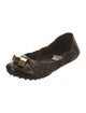 Louis Vuitton LV Monogram Leather Trim Embellishment Ballet Flats