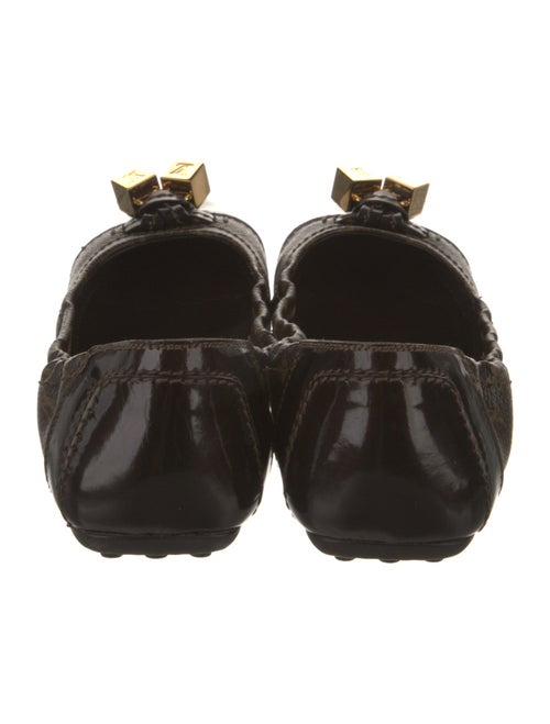 Louis Vuitton LV Monogram Leather Trim Embellishment Ballet Flats