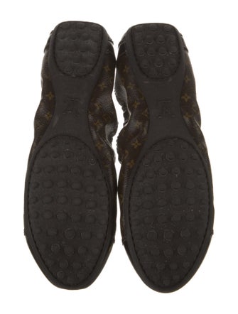 Louis Vuitton LV Monogram Leather Trim Embellishment Ballet Flats