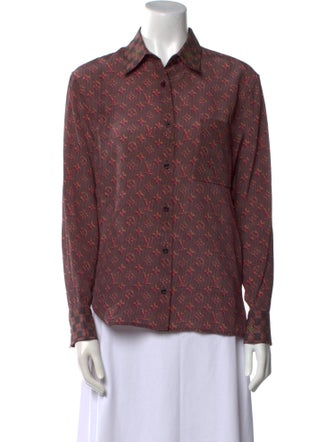 Louis Vuitton 2019 Silk Button-Up Top