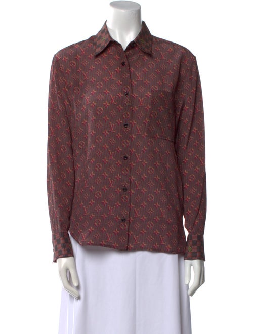 Louis Vuitton 2019 Silk Button-Up Top