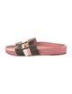 Louis Vuitton Printed Leather Trim Embellishment Slides