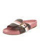 Louis Vuitton Printed Leather Trim Embellishment Slides