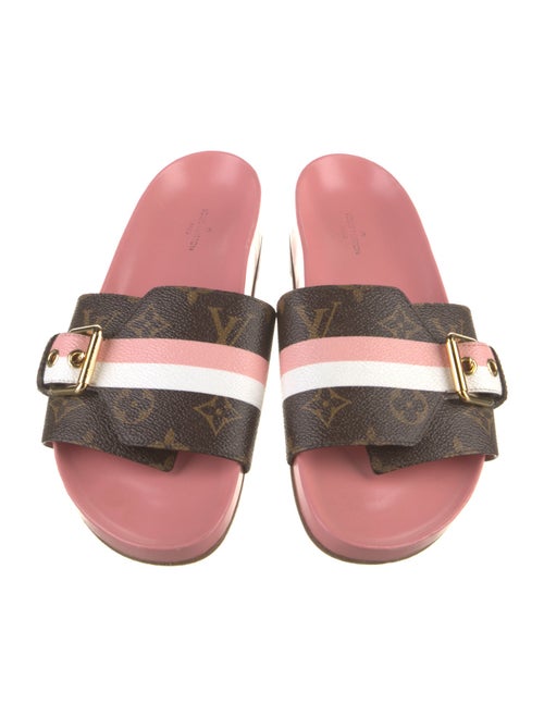 Louis Vuitton Printed Leather Trim Embellishment Slides