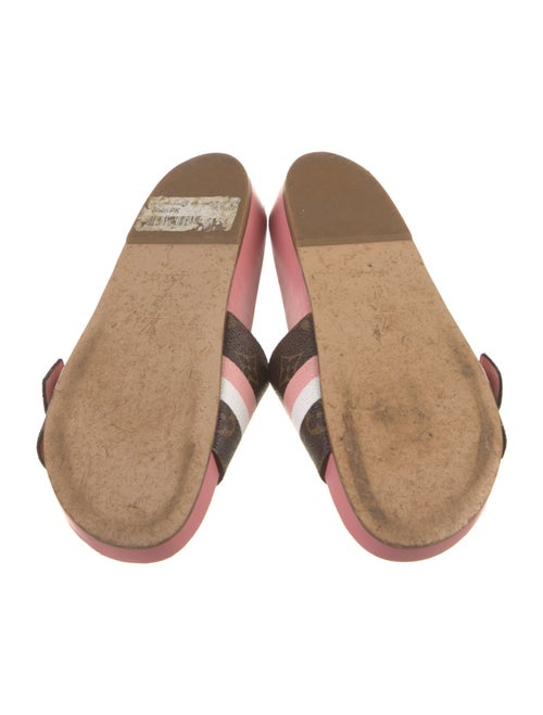 Louis Vuitton Printed Leather Trim Embellishment Slides