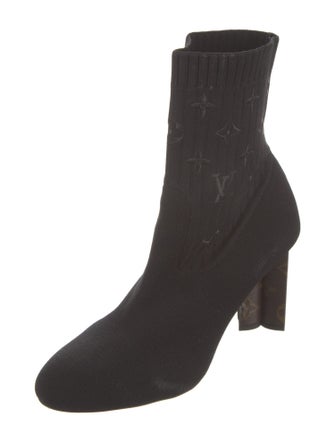 Louis Vuitton Monogram Pattern Sock Boots