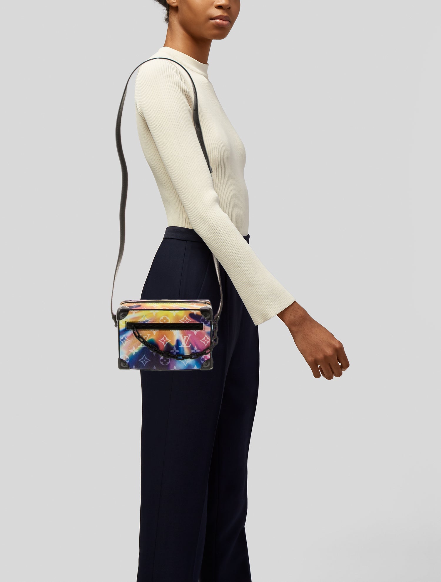 Louis Vuitton Coated Canvas Monogram Sunset Mini Soft Trunk