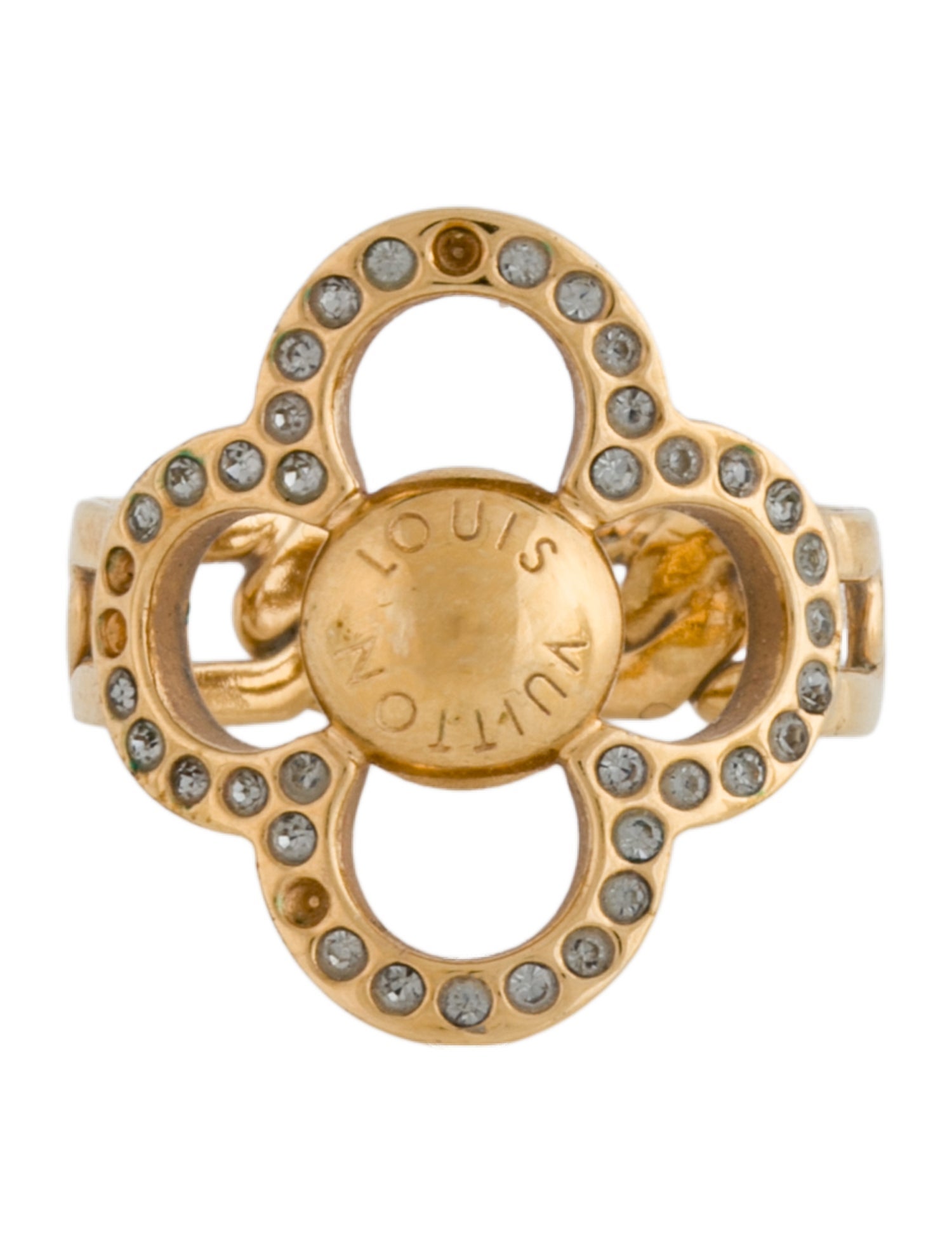 Louis Vuitton Crystal Flower Power Cocktail Ring