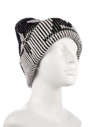 Louis Vuitton Wool Ribbed Monogram Beanie
