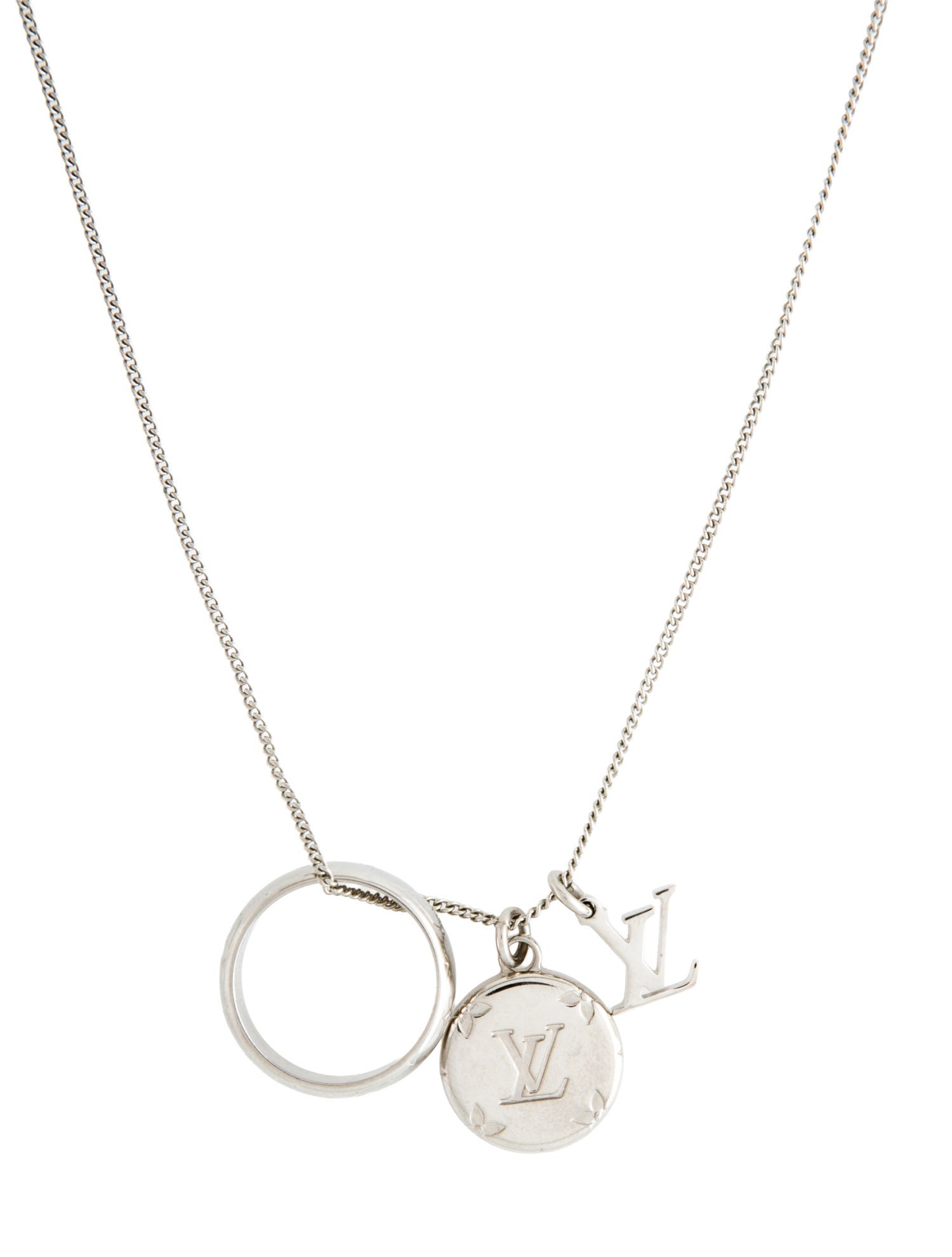 Louis Vuitton Monogram Charms Pendant Necklace