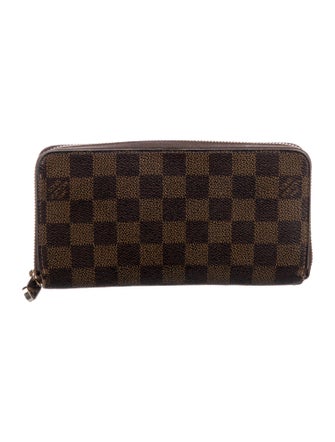 Louis Vuitton 2013 Damier Ebene Pattern Zippy Wallet