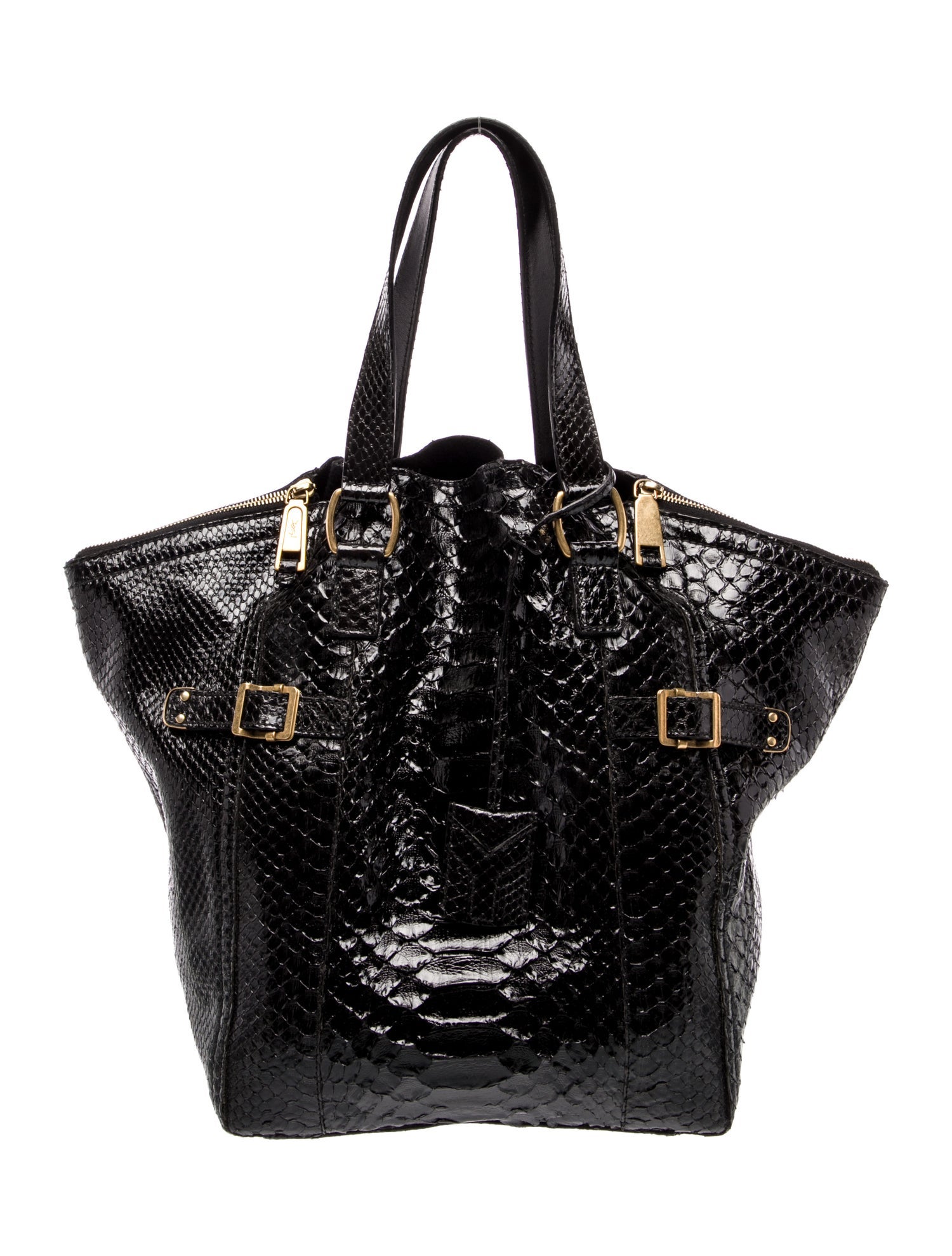 Yves Saint Laurent Rive Gauche Python Bucket Bag