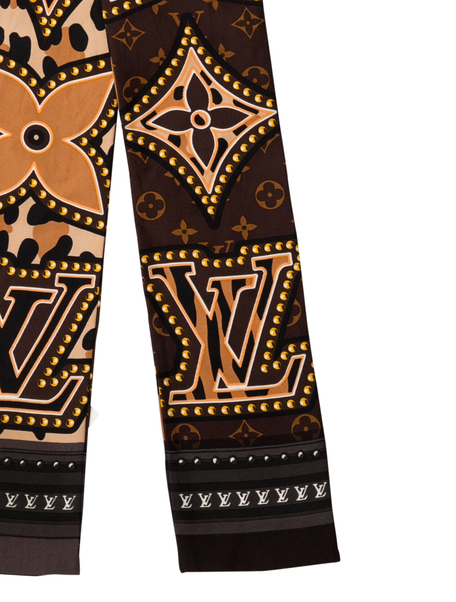 Louis Vuitton Pattern Print Silk Scarf