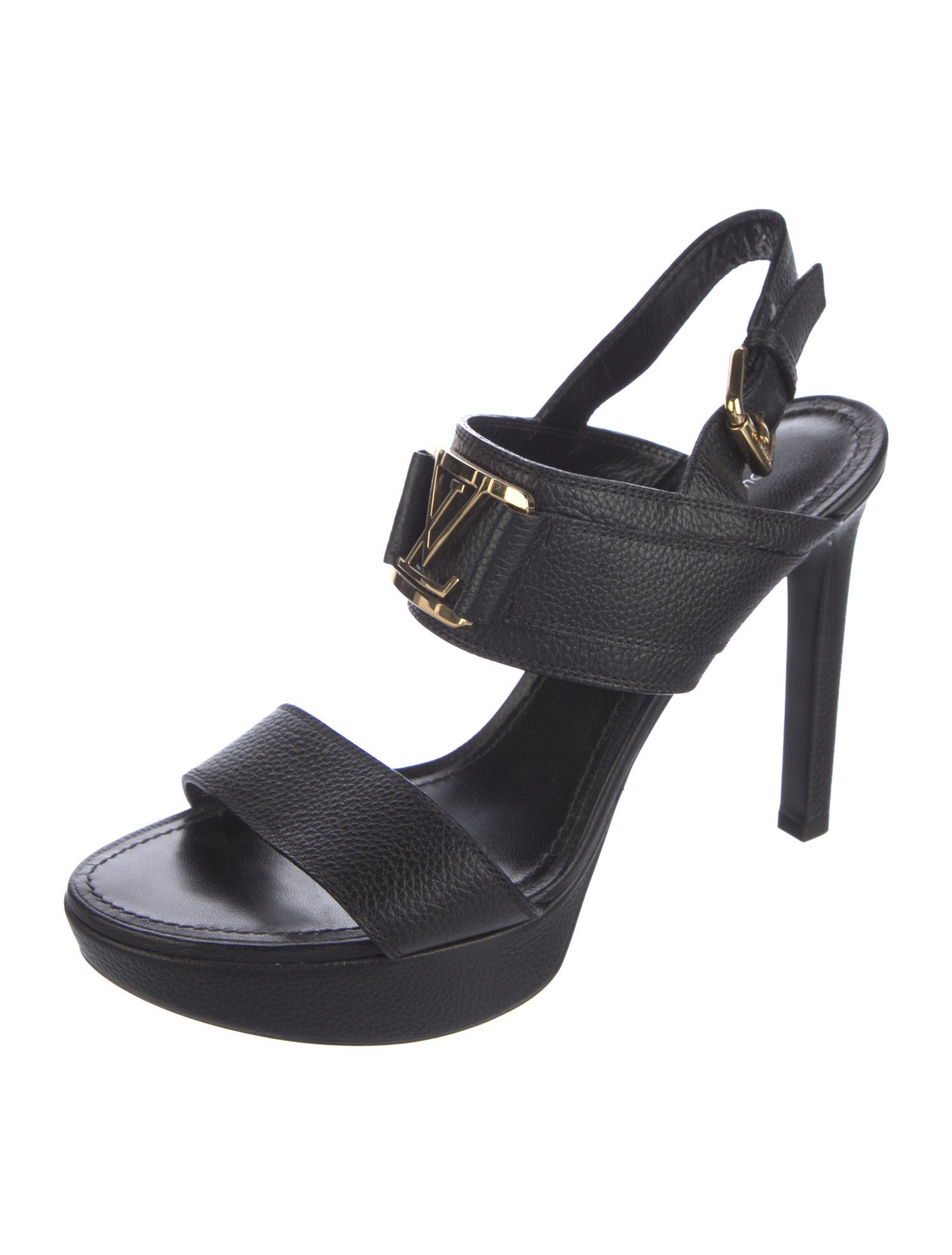 Louis Vuitton Leather Slingback Sandals