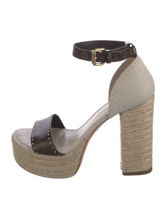 Louis Vuitton LV Monogram Studded Accents Espadrilles