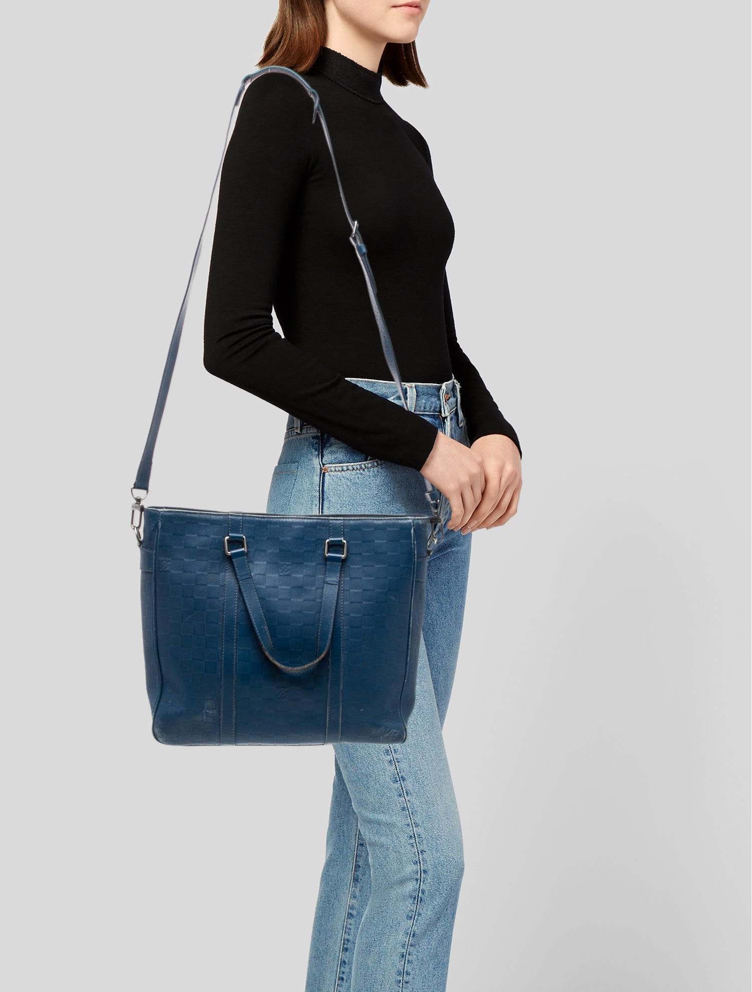 Louis Vuitton Damier Azur Damier Infini Tadao Tote PM