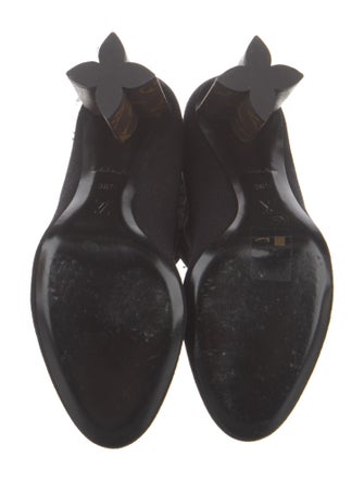 Louis Vuitton Monogram Pattern Embroidered Accent Sock Boots