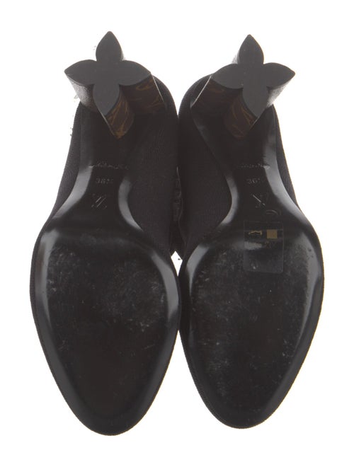 Louis Vuitton Monogram Pattern Embroidered Accent Sock Boots