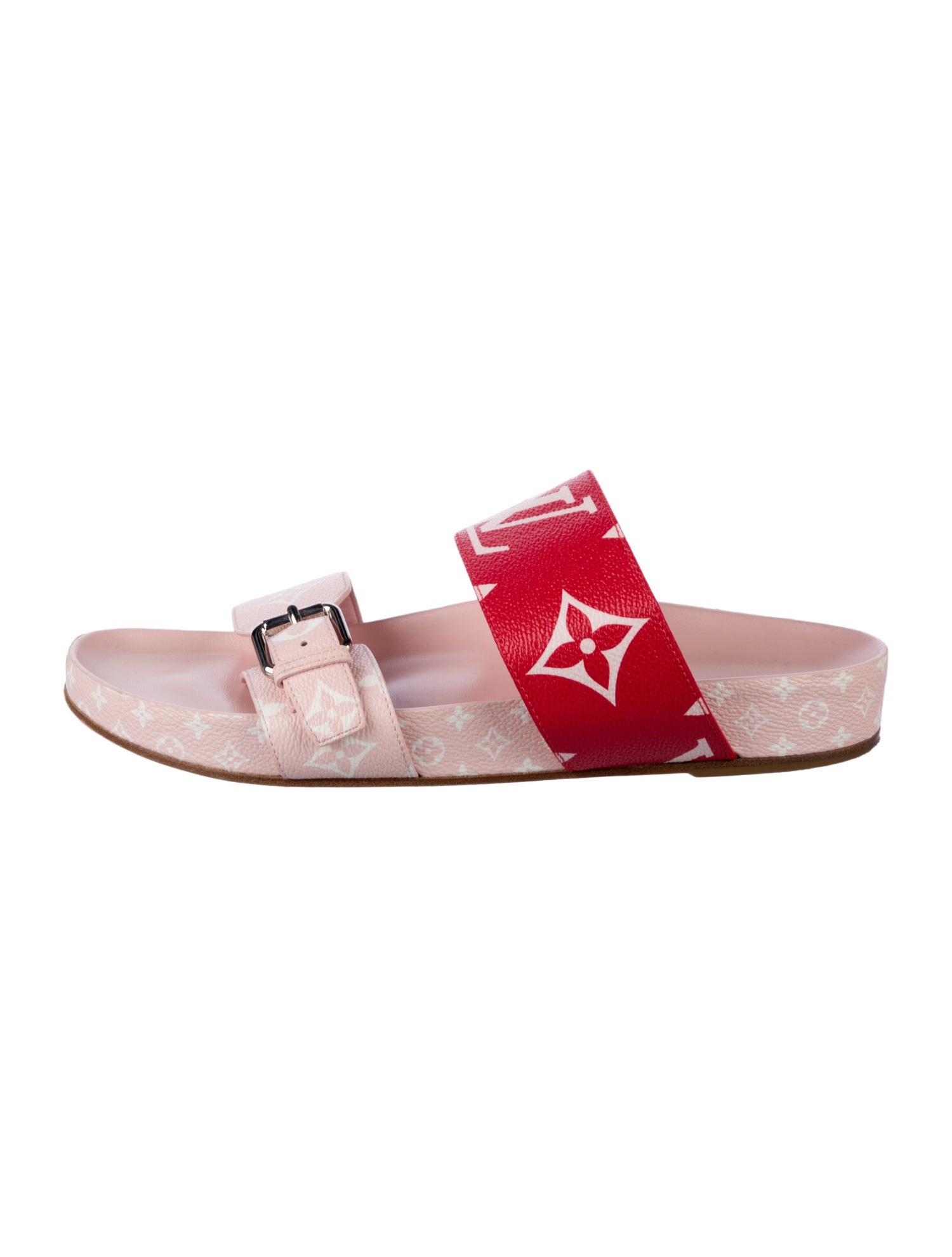 Louis Vuitton Leather Printed Slides