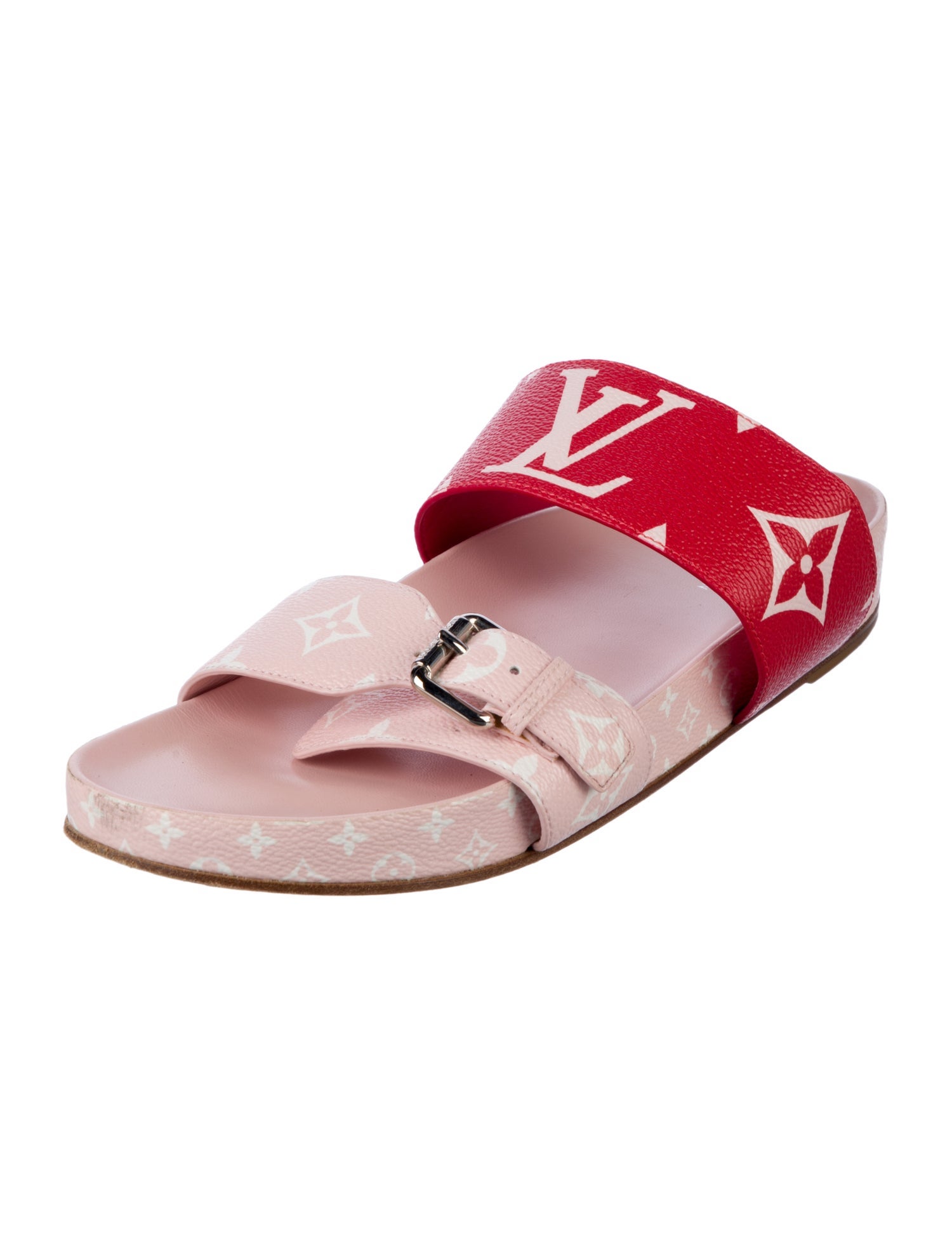 Louis Vuitton Leather Printed Slides