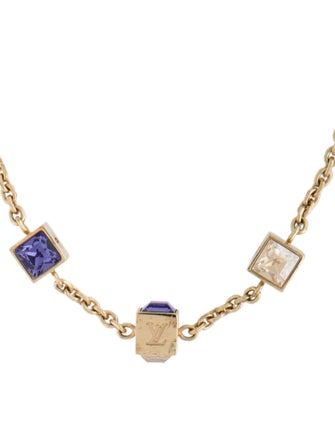 Louis Vuitton Crystal Gambles Station Necklace