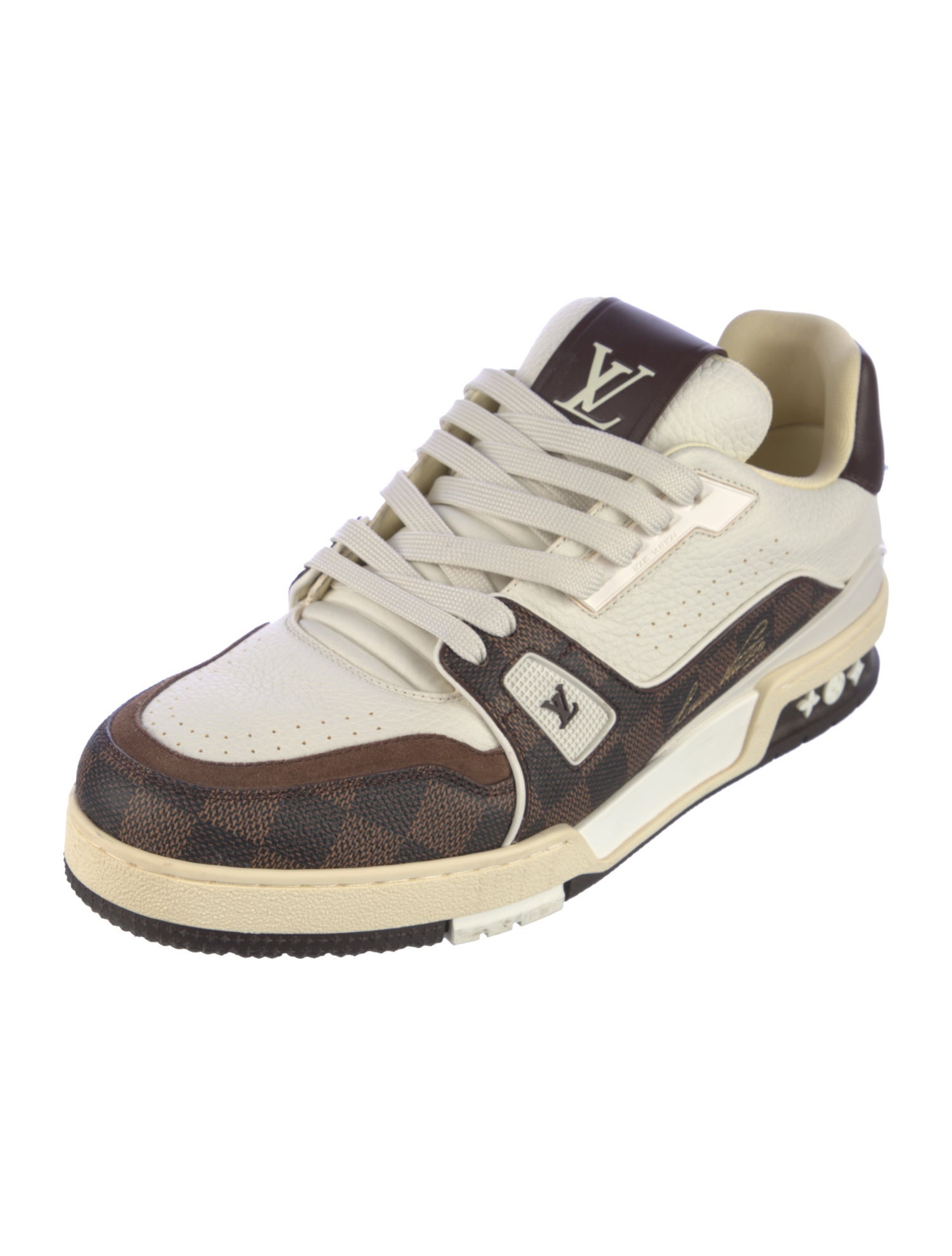 Louis Vuitton Damier Azur Pattern Leather Sneakers