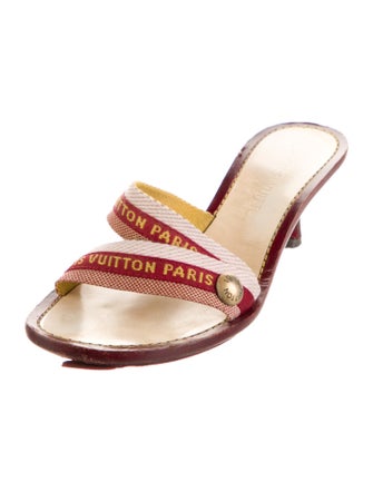 Louis Vuitton Leather Printed Slides