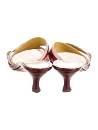 Louis Vuitton Leather Printed Slides