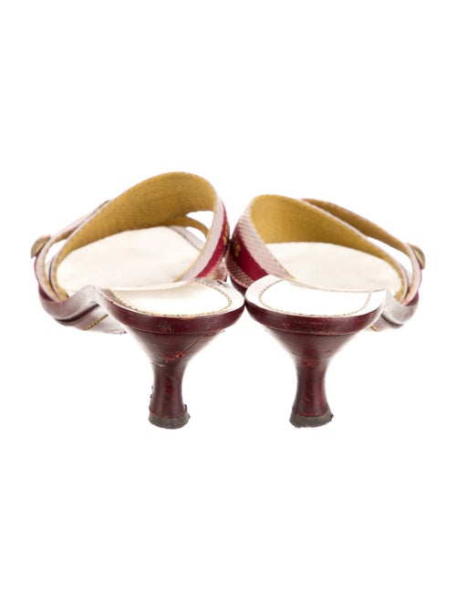 Louis Vuitton Leather Printed Slides