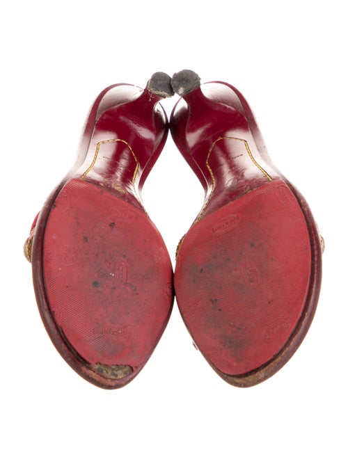 Louis Vuitton Leather Printed Slides